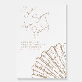 Sea You Soon Baby Chic Script Baby Shower