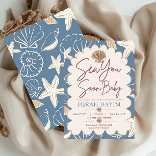 Sea You Soon Baby Invitación de Baby Shower Coster