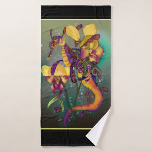 Seadragón sórdido con orquídeas