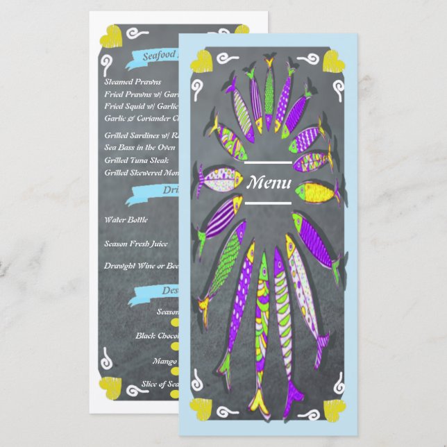 Seafood & Fish Restaurant Menu (Anverso / Reverso)