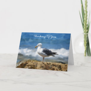 Seagull Ocean Calm Beach pensando en tu tarjeta