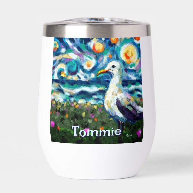 Seagull Van Gogh Style Beach personalizado (Frente)