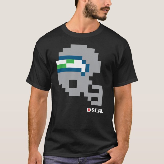Seahawks 90s Tecmo Bowl Casco camiseta (Anverso)
