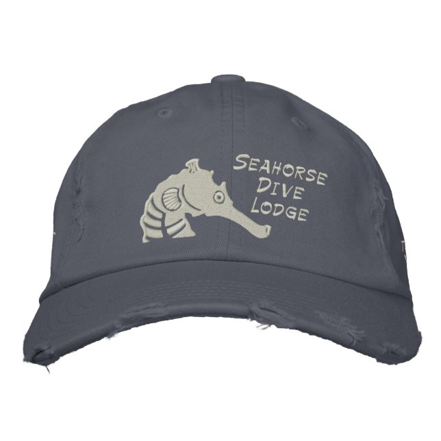 Seahorse Dive Lodge Embroidered Gorra (Anverso)