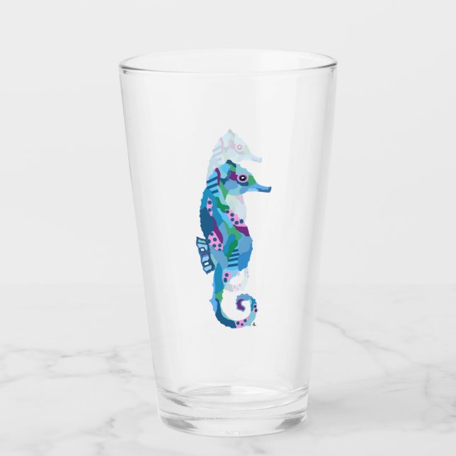 Seahorse Glassware Tumbler Stein (Anverso)