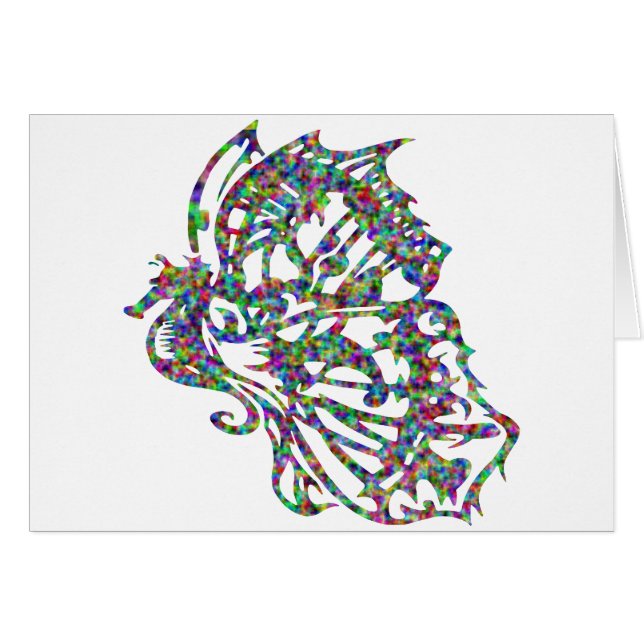 Seahorse tribal de la mariposa del tatuaje (Anverso (Horizontal))