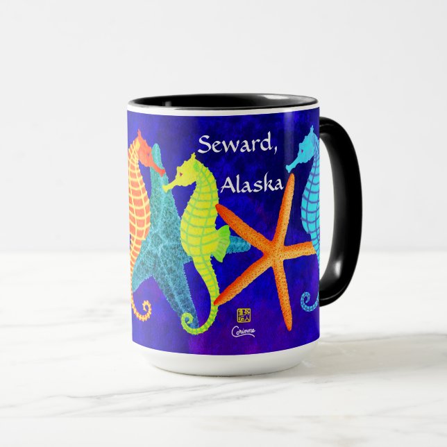 Seahorses, Seward - 15 onzas. Taza combinada (Anverso derecho)