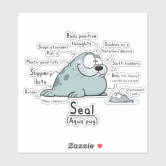 Seal Wordy Art Vinyl Pegatina