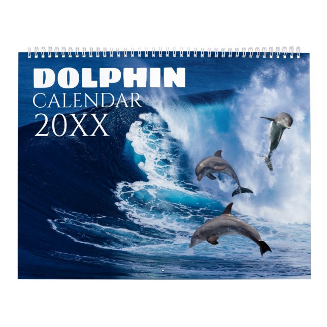 Sealife del Calendario de Muro de Delfines 2025 (Tapa)