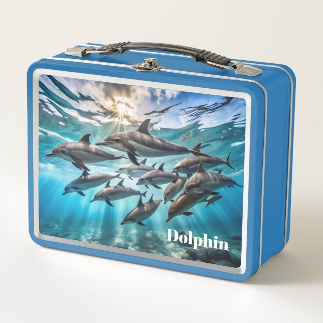 Sealife Dolphin Metalizado Lunch Box (Anverso)