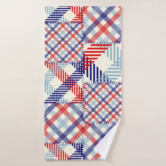 Seamless background pattern. Patchwork pattern of  (Toalla de baño)