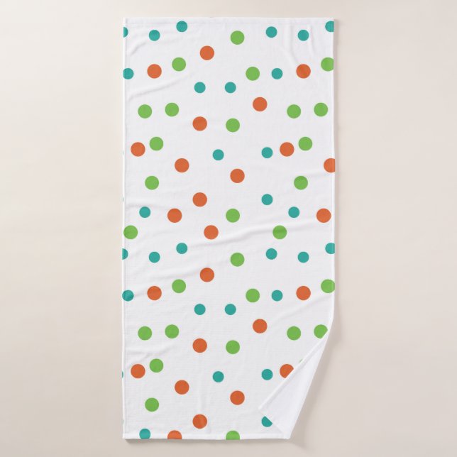 Seamless Background with polka dot pattern. Polka  (Toalla de baño)