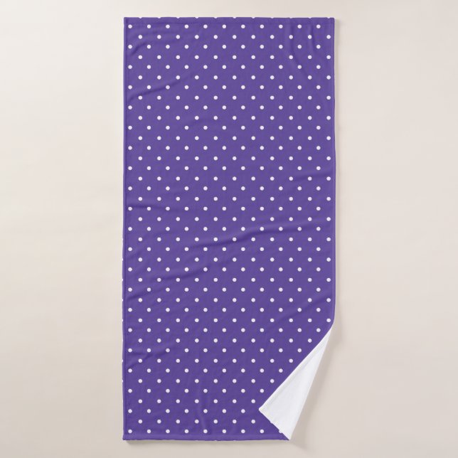 Seamless  medium purple polka dot pattern (Toalla de baño)