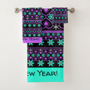 Seamless Merry Christmas ornamental snowflake hear