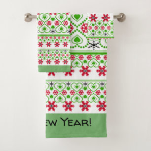 Seamless Merry Christmas ornamental snowflake hear