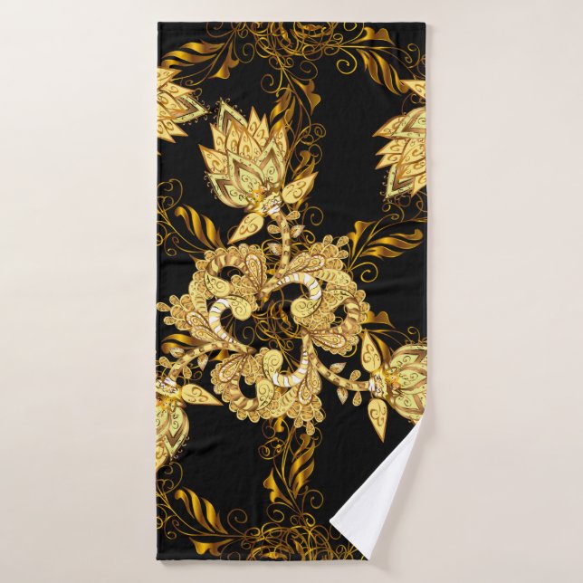 Seamless oriental ornament in the style of baroque (Toalla de baño)