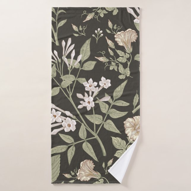 Seamless pattern. Beautiful fabric blooming realis (Toalla de baño)