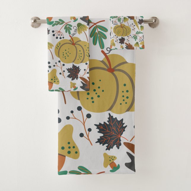 Seamless pattern of tropical pumpkins and carrots (In situ)