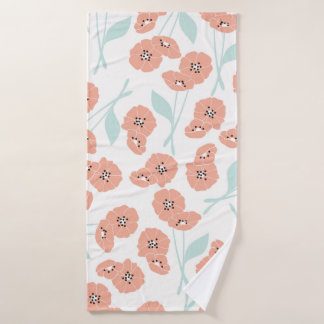 Seamless pattern with flowers and floral elements,