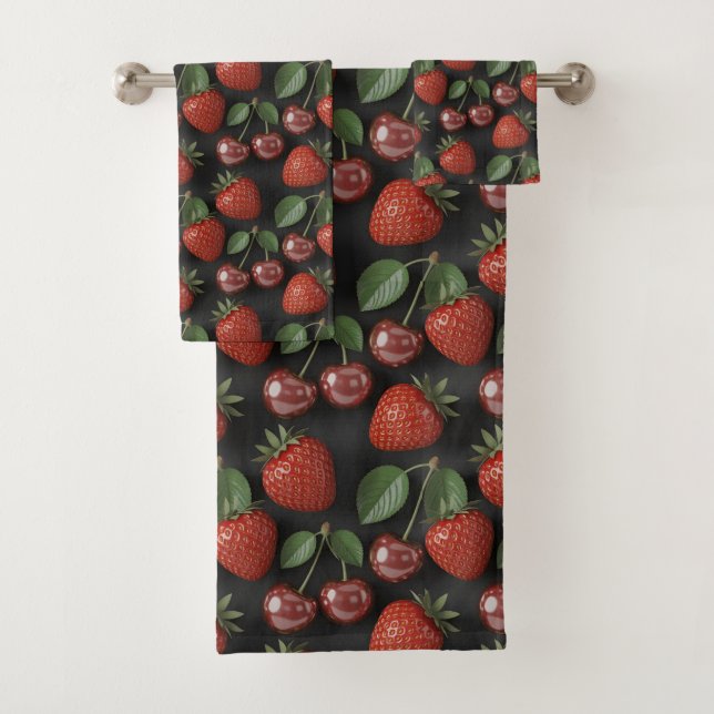 Seamless Pattern with Strawberries and Cherries (In situ)