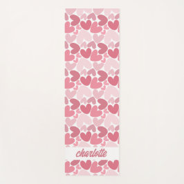 Seamless Pink Hearts Pattern Yoga Mat – Romantic 