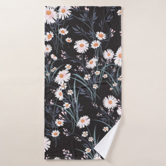 Seamless spring floral pattern with daisies