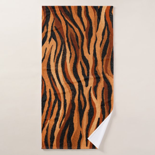 seamless tiger skin pattern. hand drawn (Toalla de baño)