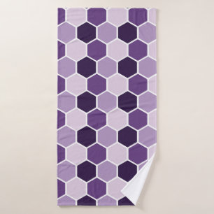 Seamless ultraviolet hexagon pattern. Honeycomb co