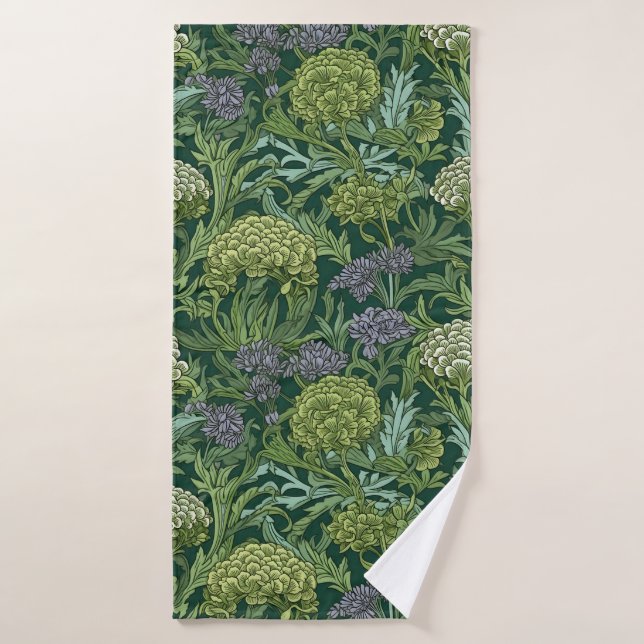 Seamless William Morris style floral pattern (Toalla de baño)