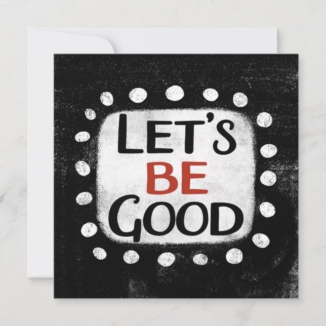 Seamos buena tarjeta de felicitación (Anverso)