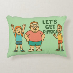 Seamos físicos - Graciosa almohada de fitness retr