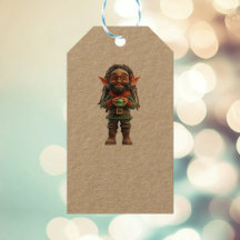 Sean felices Navidades Elf Kraft Etiquetas de rega