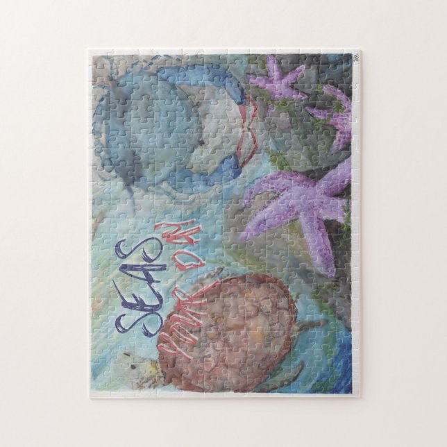 Seas Your Day Sealife Watercolor rompecabezas de 1 (Vertical)