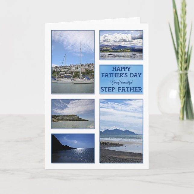 Seascapes, tarjeta del Día del Padre para padrastr (Anverso)