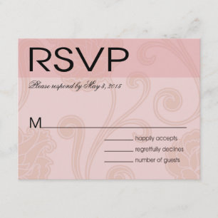 Seashell Dreams Beach Wedding RSVP rosa