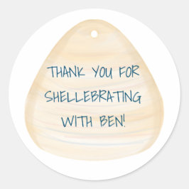 Seashell Gracias A Los Pegatinas Del Partido Temát