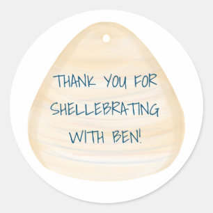 Seashell Gracias A Los Pegatinas Del Partido Temát