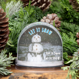 Seashell Snowman Let It Snow PHOTO Reverse Side