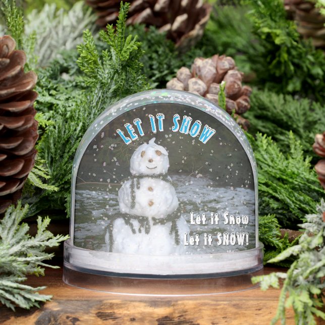 Seashell Snowman Let It Snow PHOTO Reverse Side (Invierno)