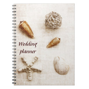 seashells que casan el cuaderno del planificador