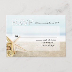 Seashells RSVP de las estrellas de mar de la playa