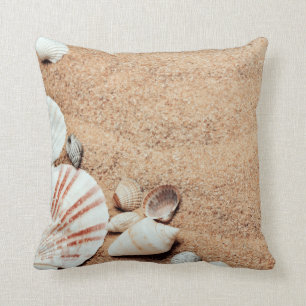 Seashells y Cojín decorativo de la arena