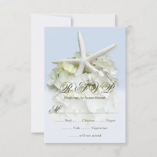 Seaside Garden Wedding 5 menú de elección RSVP