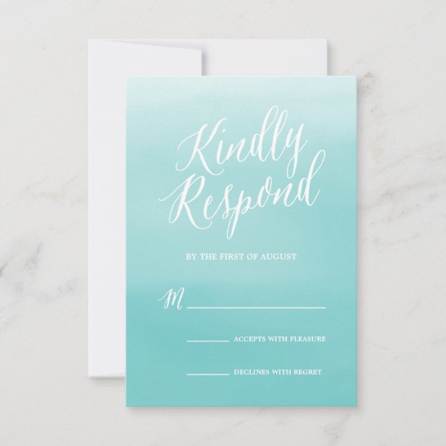 Seaside | Tarjeta de respuesta para boda (Anverso)