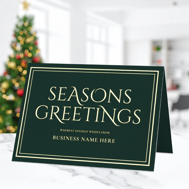 Seasons Greetings Green Modern Elegant Business (Subido por el creador)