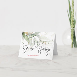Seasons Greetings Moderno Navidades Tarjeta Eucaly