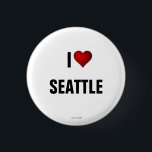 Seattle: I Love Seattle botón de respaldo<br><div class="desc">Amo el botón de Seattle/clavija Lapel de MI ARTE ORIGINAL en www.zazzle.com/virginia5050</div>
