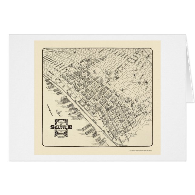 Seattle, mapa panorámico de WA - 1903 (Anverso (Horizontal))