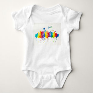 Seattle Skyline Baby Jersey Body Suite onsey