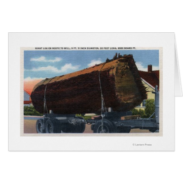 Seattle, Washington Giant Log en ruta a Mill (Anverso (Horizontal))